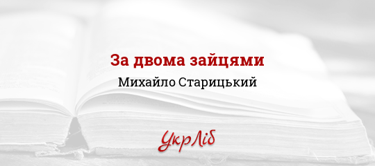 За двома зайцями - Старицький Михайло