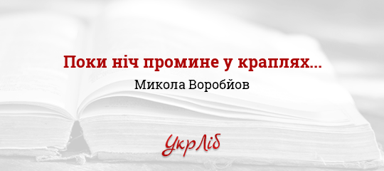 Поки ніч промине у краплях... - Воробйов Микола