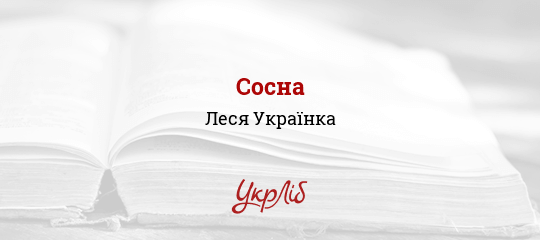 Сосна - Українка Леся