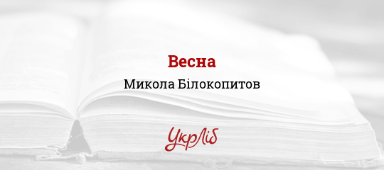 Весна - Білокопитов Микола